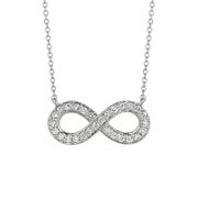 Diamond infinity necklace