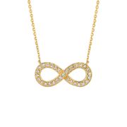 Diamond infinity necklace