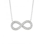 Diamond infinity necklace