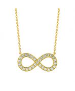 Diamond infinity necklace