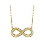 Diamond infinity necklace
