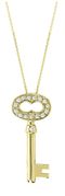 Diamond key necklace