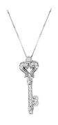 Diamond key necklace