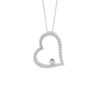 Diamond large heart necklace