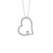 Diamond large heart necklace