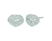 Diamond lips earrings