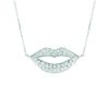 Diamond lips necklace