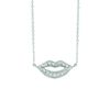 Diamond lips necklace