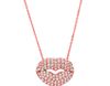 Diamond lips necklace