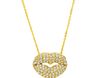 Diamond lips necklace