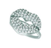Diamond lips ring