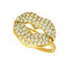 Diamond lips ring