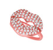 Diamond lips ring