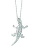 Diamond lizard necklace
