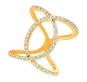 Diamond loop ring