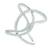 Diamond loop ring