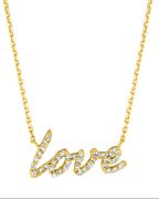 Diamond love necklace