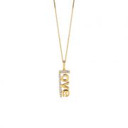 Diamond love necklace
