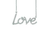 Diamond love necklace