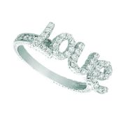 Diamond love ring