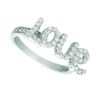 Diamond love ring