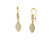 Diamond marquise shape drop earrings