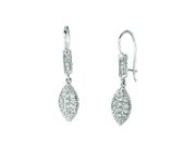 Diamond marquise shape drop earrings