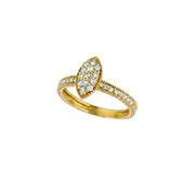 Diamond marquise shape ring