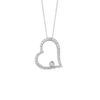 Diamond medium heart necklace