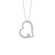Diamond medium heart necklace