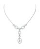 Diamond Necklace, 14K White Gold