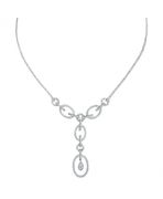 Diamond Necklace, 14K White Gold