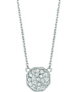 Diamond octagonal shape necklace