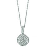 Diamond octagonal shape necklace