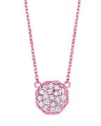 Diamond octagonal shape necklace