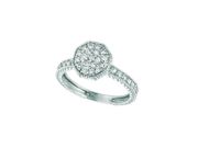 Diamond octagonal shape ring
