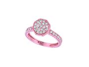 Diamond octagonal shape ring