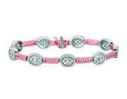 Diamond oval 2 bars bracelet