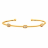 Diamond oval bangle
