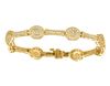 Diamond oval bracelet
