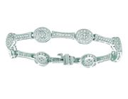 Diamond oval bracelet