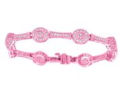 Diamond oval bracelet