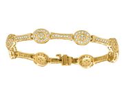 Diamond oval bracelet