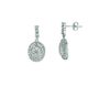Diamond oval drop earrings