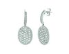 Diamond oval drop earrings