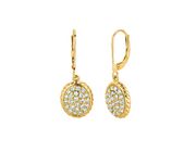 Diamond oval earrings