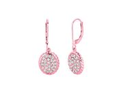 Diamond oval earrings