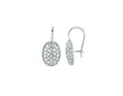 Diamond oval earrings