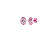Diamond oval earrings