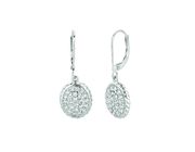 Diamond oval earrings